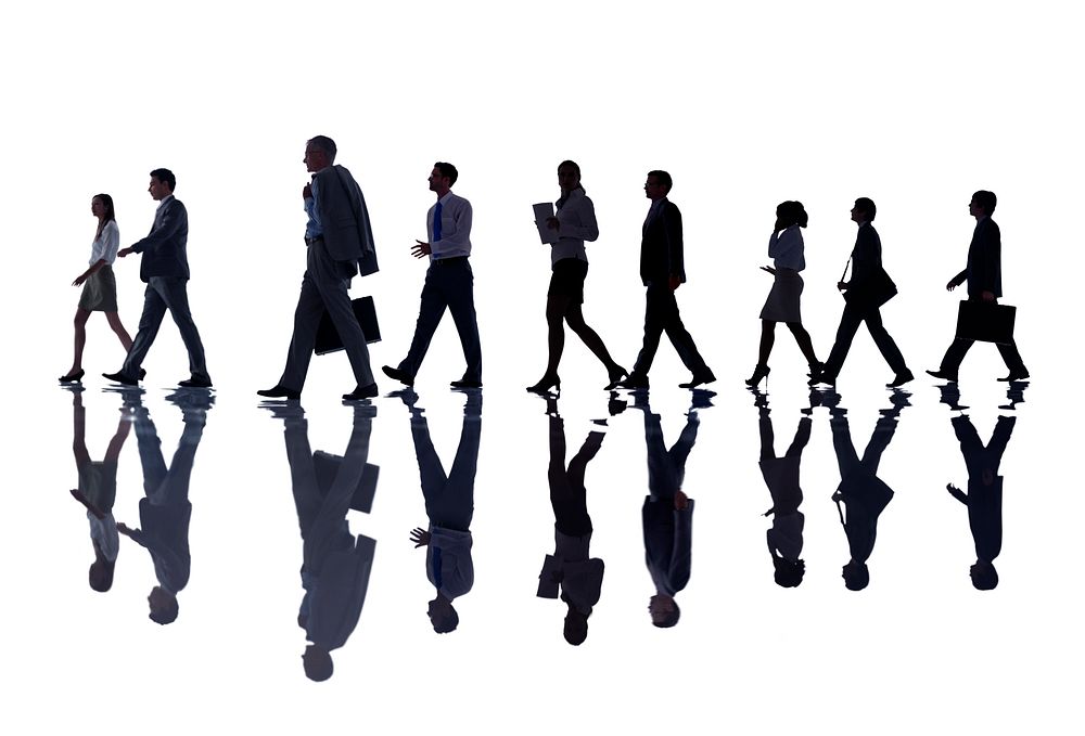 Group of Business People Walking