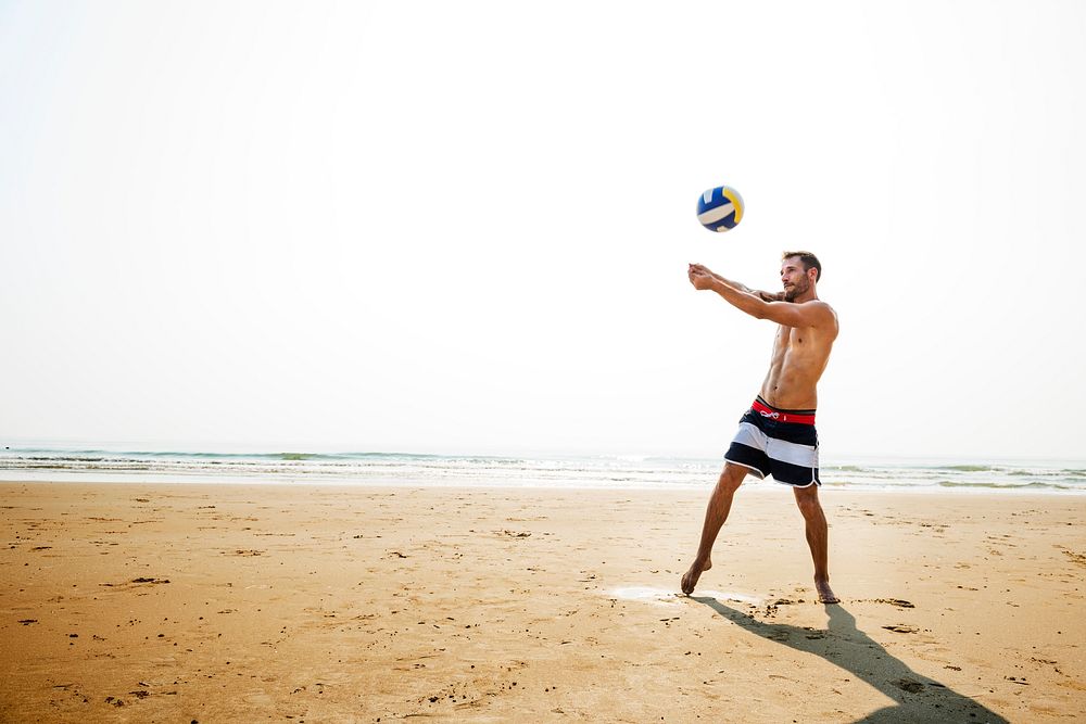 Volleyball Hobby Leisure Activity Playing Beach Concept
