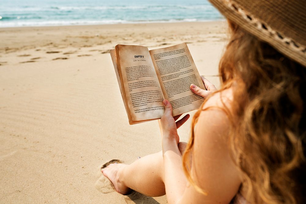 Beach Summer Holiday Vacation Traveling Relaxation Reading Concept