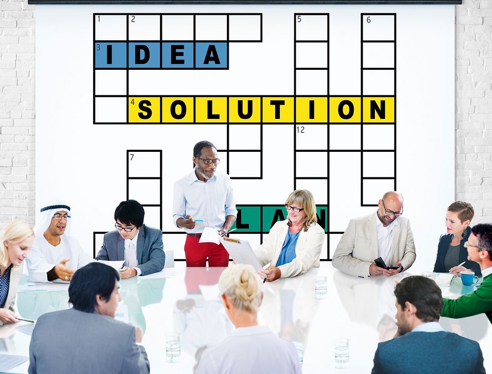 Solution Ideas Plan Solving Result Crossword Concept