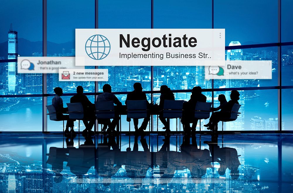 Negotiate Agreement Compromise Reconcile Concept