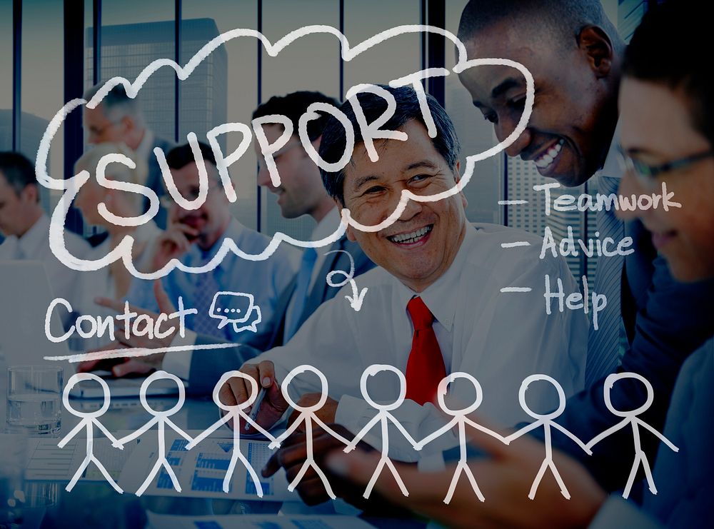 Support Contact Teamwork Advice Business Concept