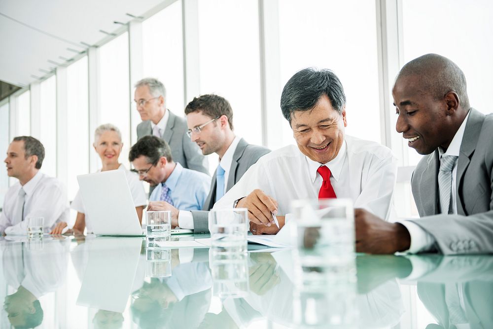 Group of diverse business people in a meeting