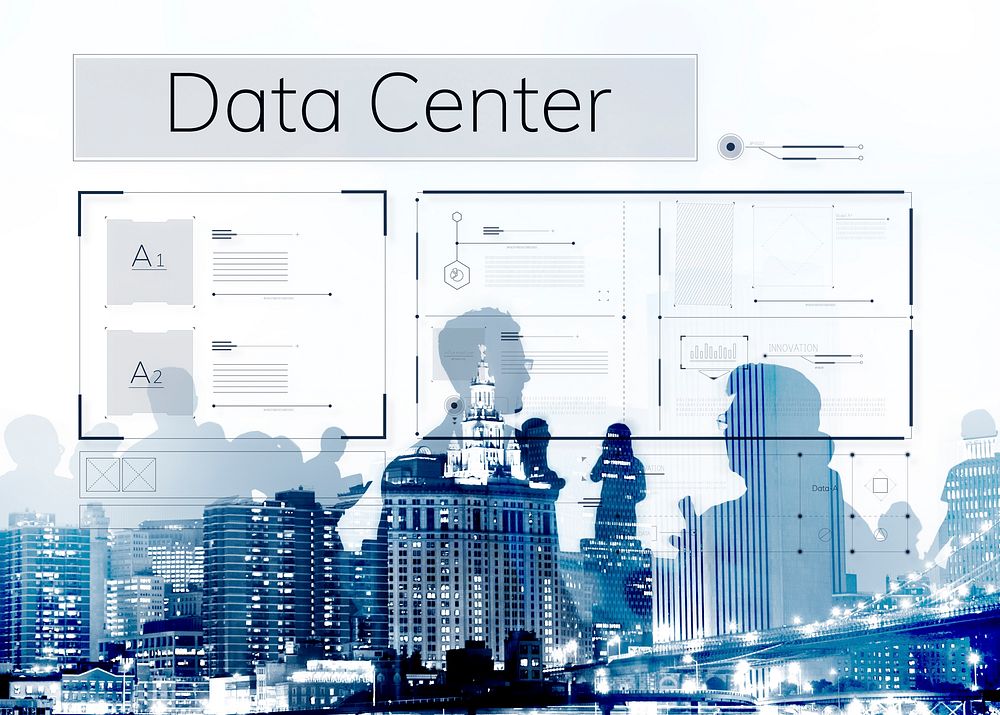 Computer System Data Center Content Template Graphic