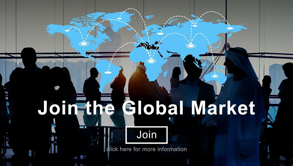 Join the Global Marketing Business Strategy Commerce Website Concept