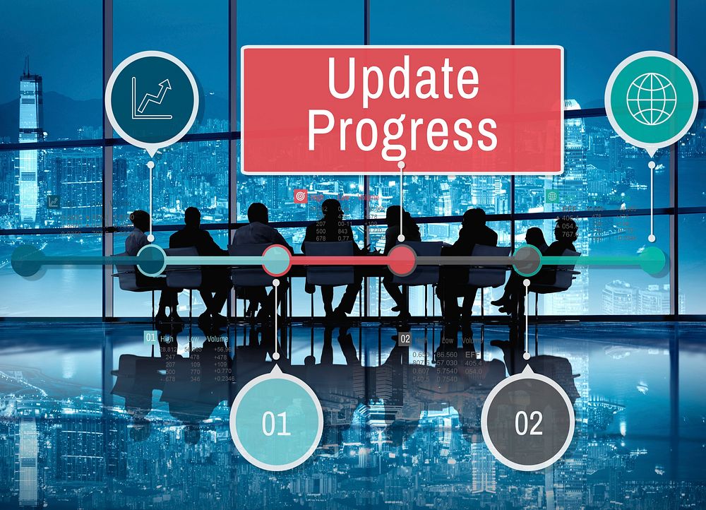 Update Progress Data Information Networking Tracking Concept