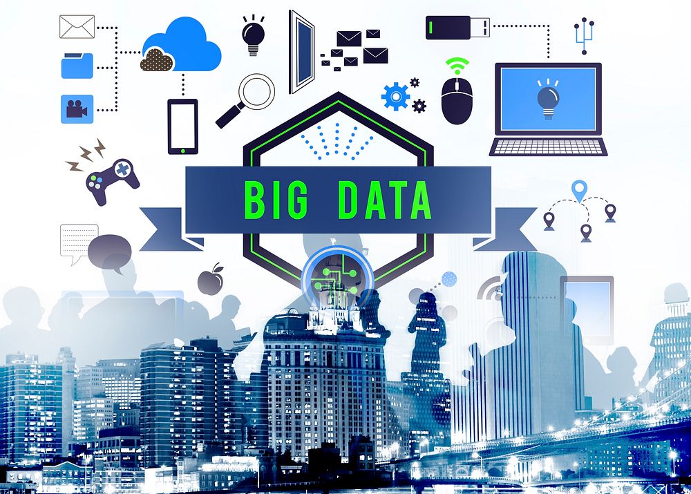 Big Data Connect Technology Gadget Concept