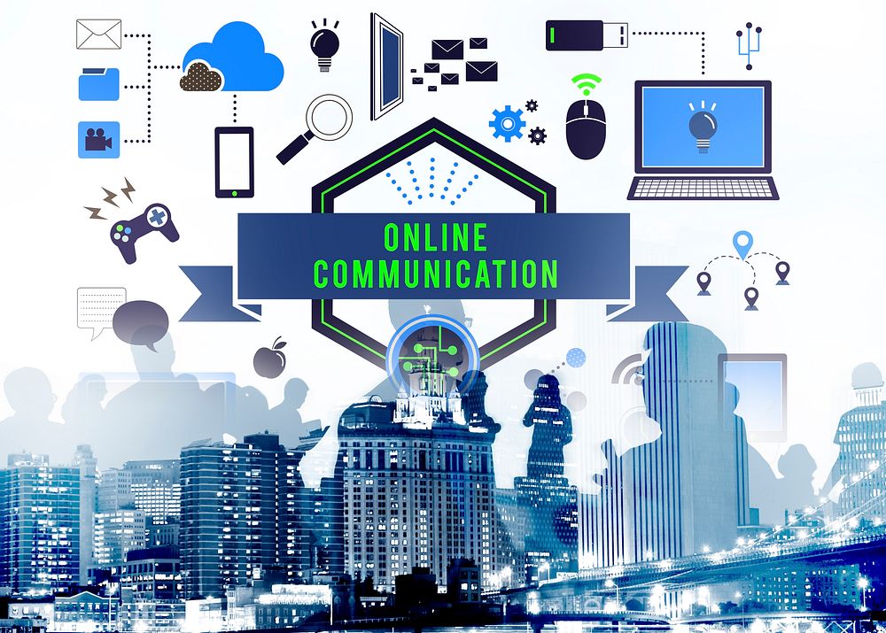 Online Connection Marketing Communication Concept