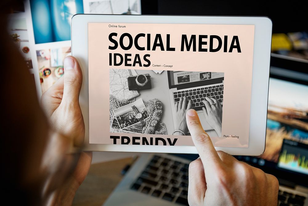 Social Media Blog Ideas Concept