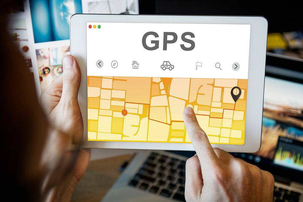 GPS Destination Route Map Graphic Concept