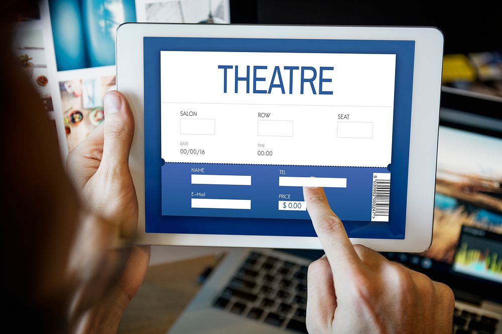 Buying tickets to the cinema. Online tickets Theatre. Online ticket.