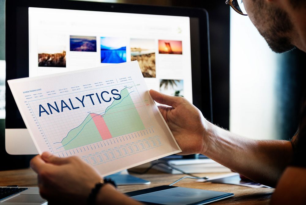 Analytics Graphs Business Marketing Goals concept