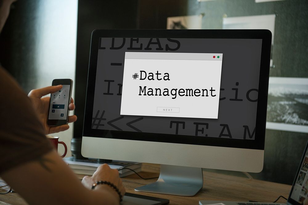 Computer Screen Data Management Word Window Popup