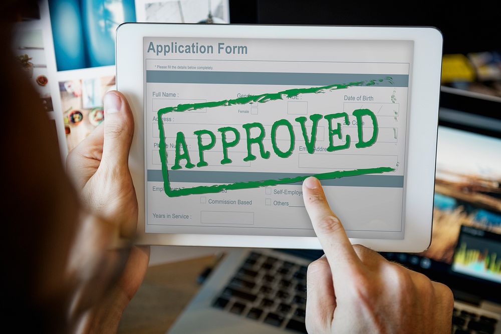 Approved Allowed Approval Application Form Concept