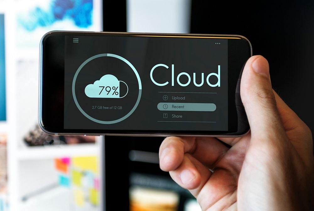 Cloud Computing Storage Data Share Concept