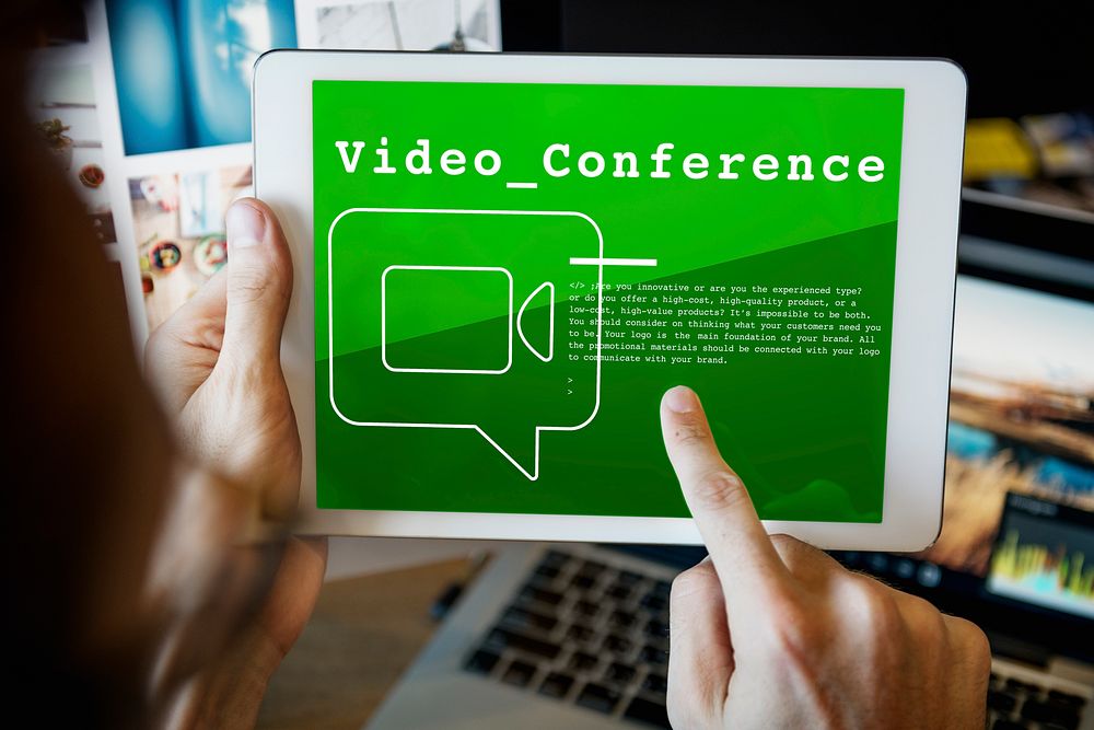 Video Conference Telecommunication Work Concept