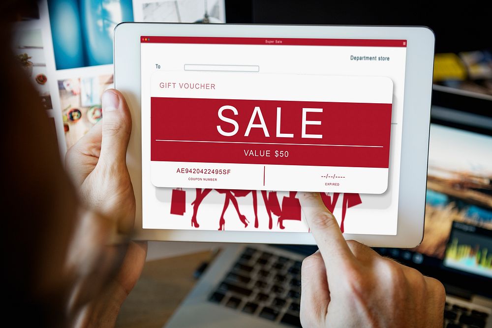Sale Voucher Online Shopping Concept