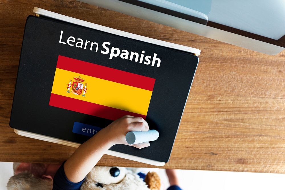 Learn Spanish Language Online Education Concept