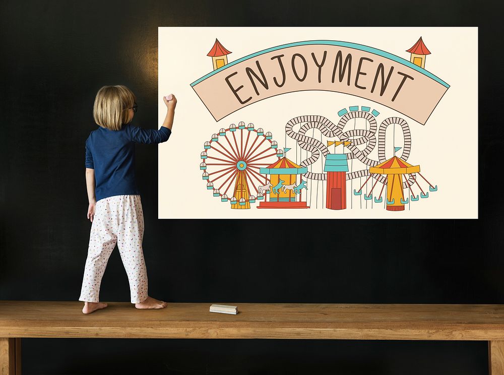 Enjoyment Entertainment Amusement Park Concept