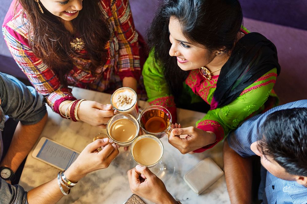 Indian Ethnicity Drinking Cafe Break Coffee Tea Concept