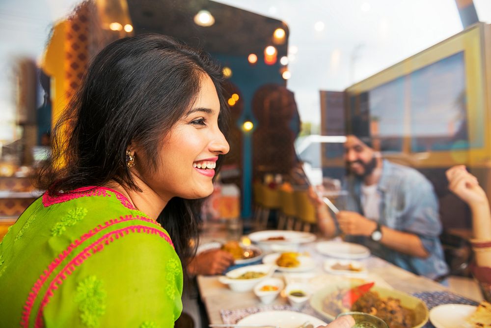 Indian Food Eating Cuisine Togetherness Concept