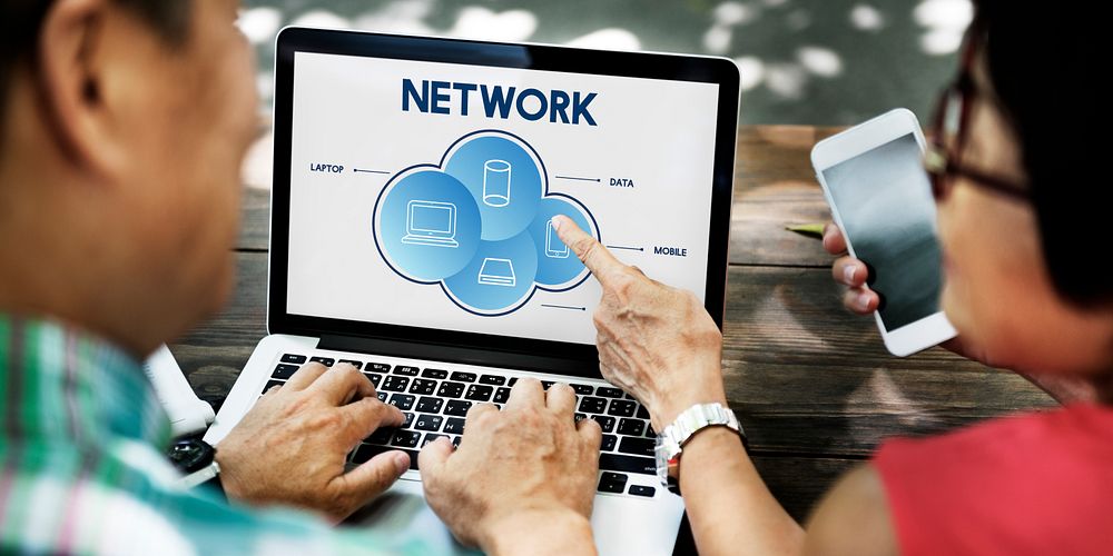Network Cloud Communication Connection Concept
