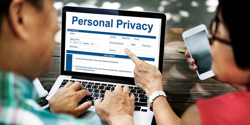 Personal Privacy Information Data Application Form Concept