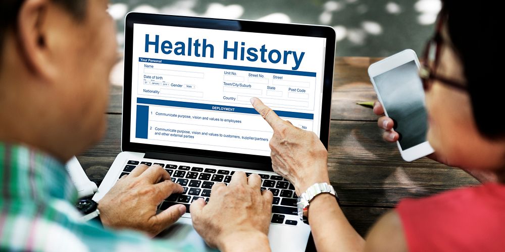Health History Patient Document Form Concept