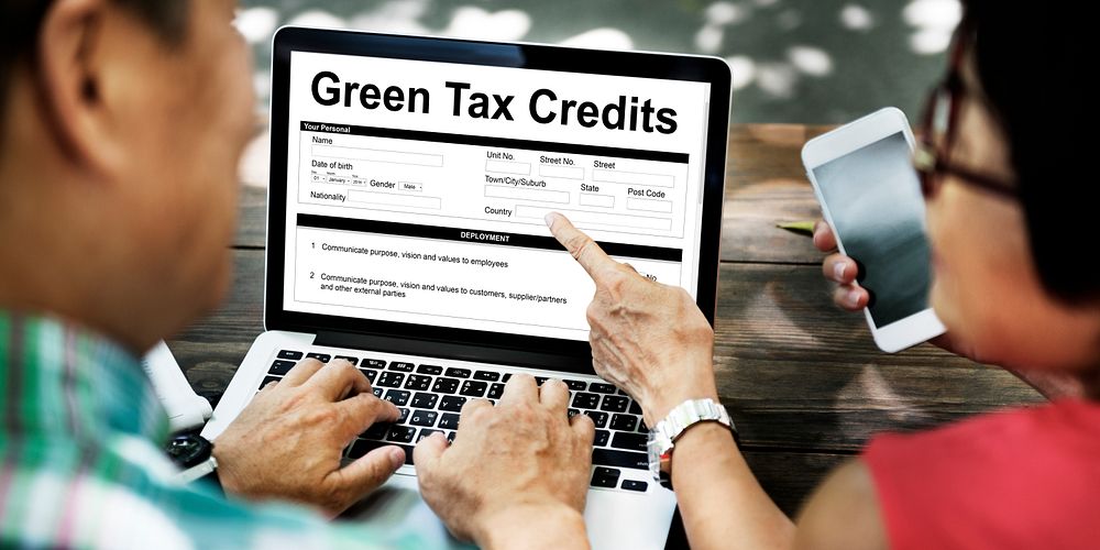Green Tax Credits Document Form Concept