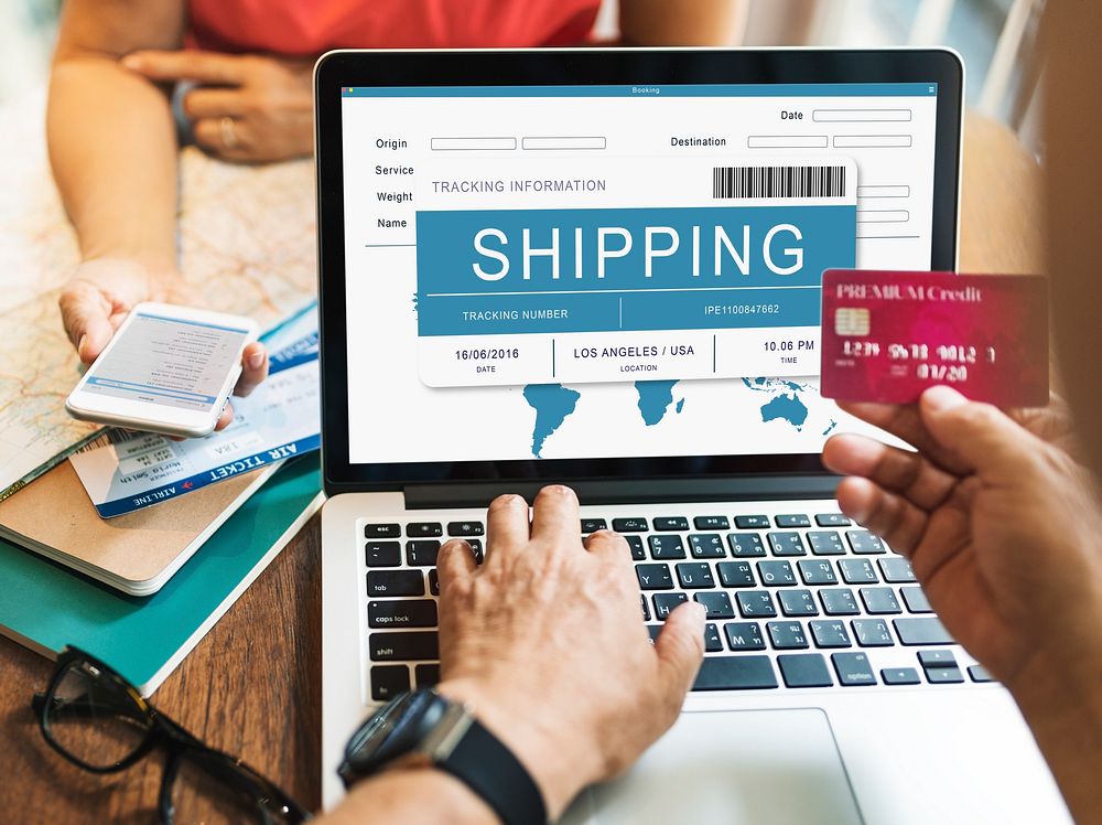 Online Shopping Shipping Internet Commerce Concept