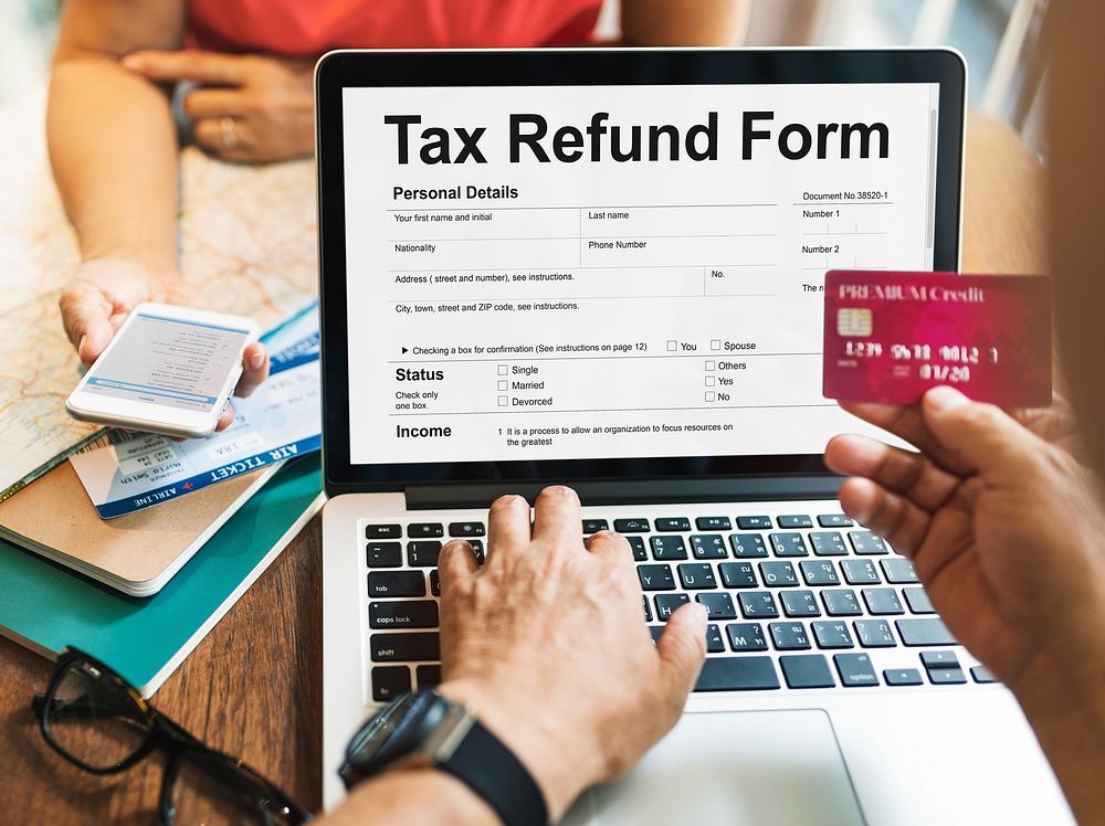 Doing the online tax refund form