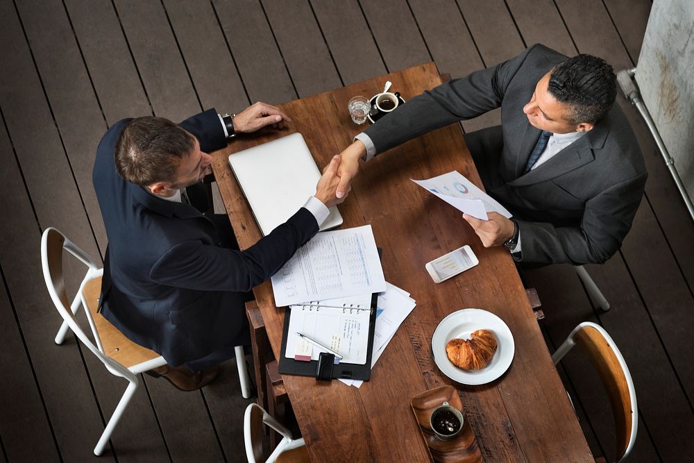 Businessmen Handshake Deal Agreement Concept