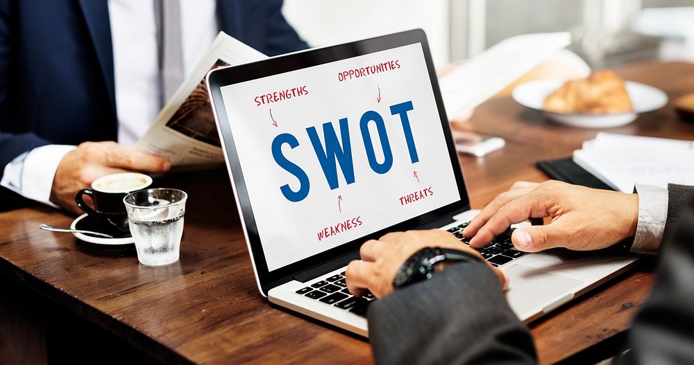 SWOT Business Company Strategy Marketing Concept