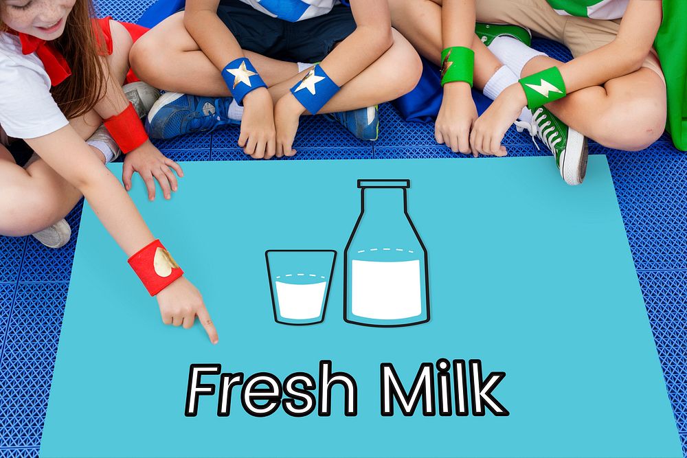 Organic Dairy Product Fresh Milk Word Graphic