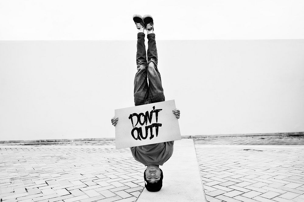 Headstand Dancer Sign Outdoors Concept