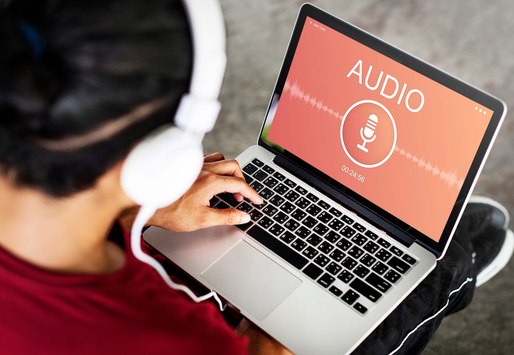 Audio Record Application Sound Concept