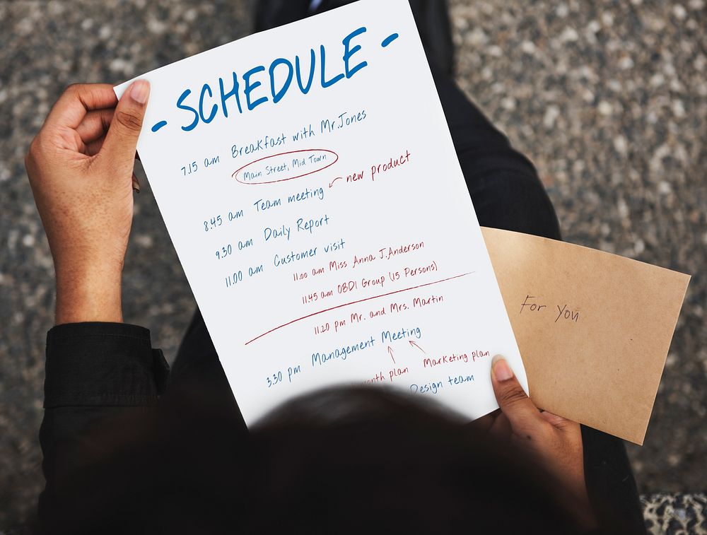 Schedule Daily Planner Organizer Concept