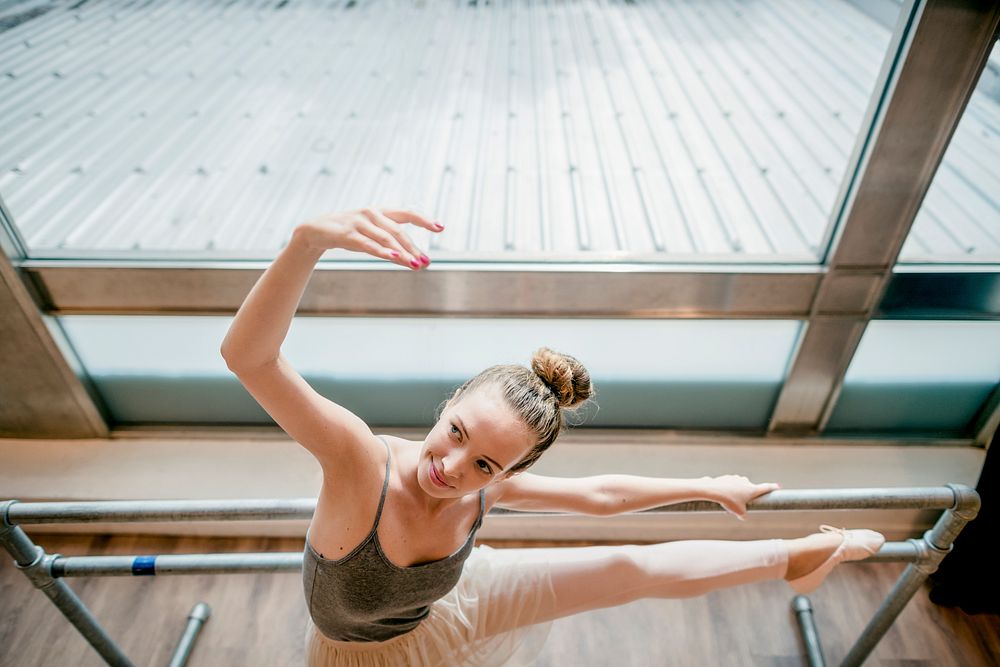 Ballerina Practice Ballet School Concept