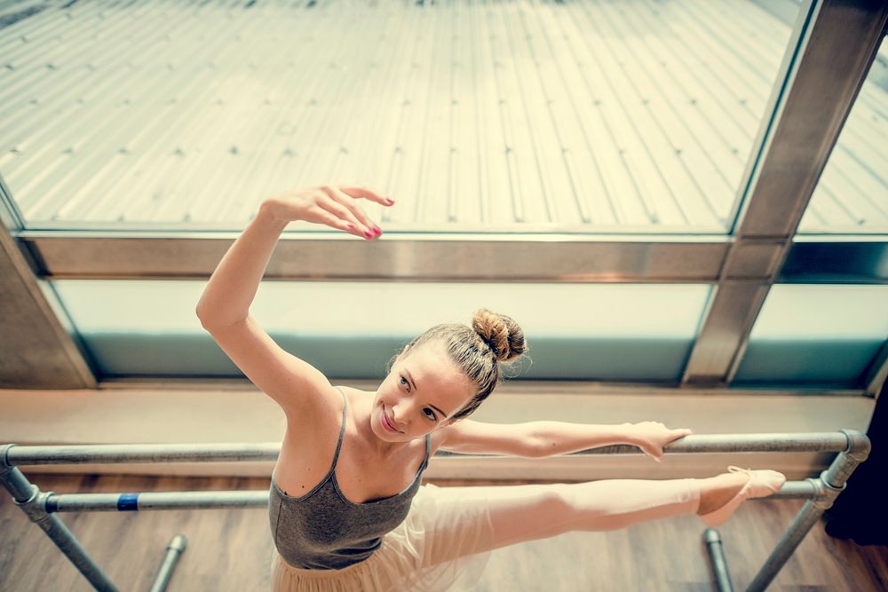 Ballerina Practice Ballet School Concept