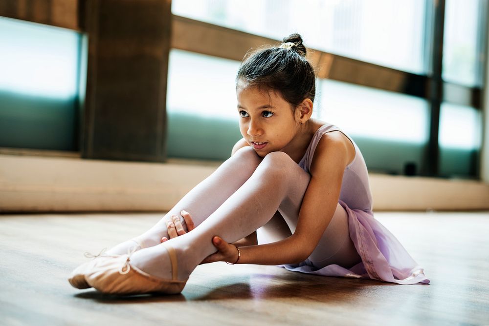 Ballerina Practice Ballet School Concept