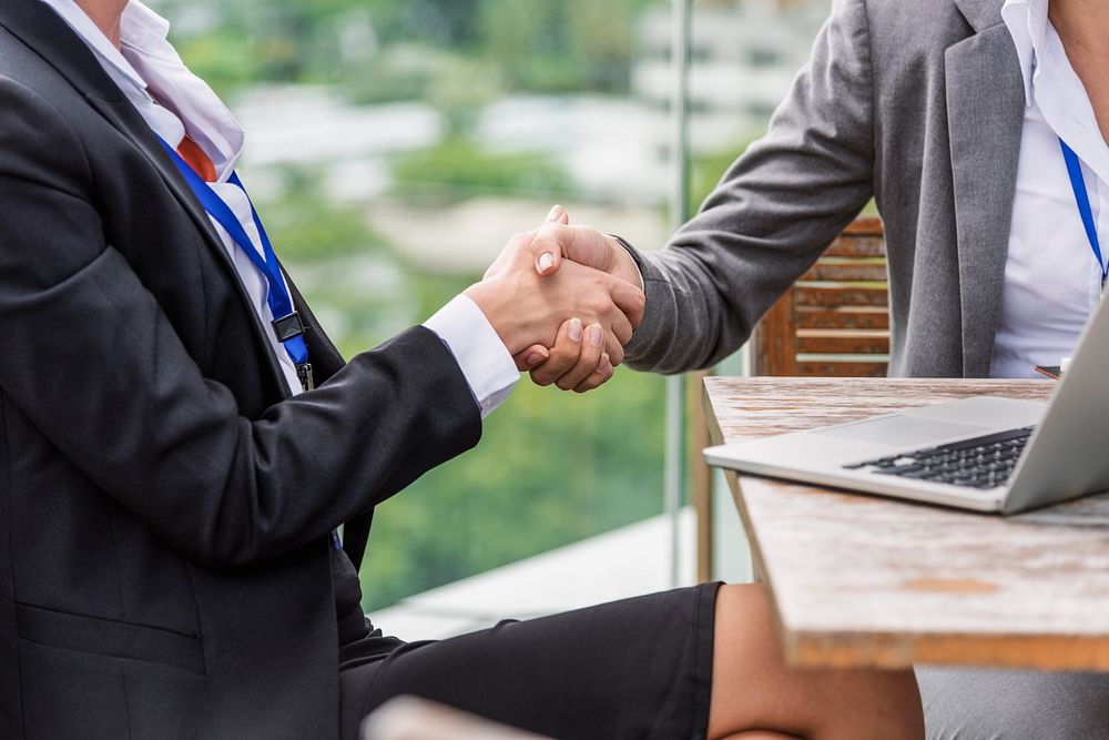 Handshake Businesswoman Colleagues Deal Concept