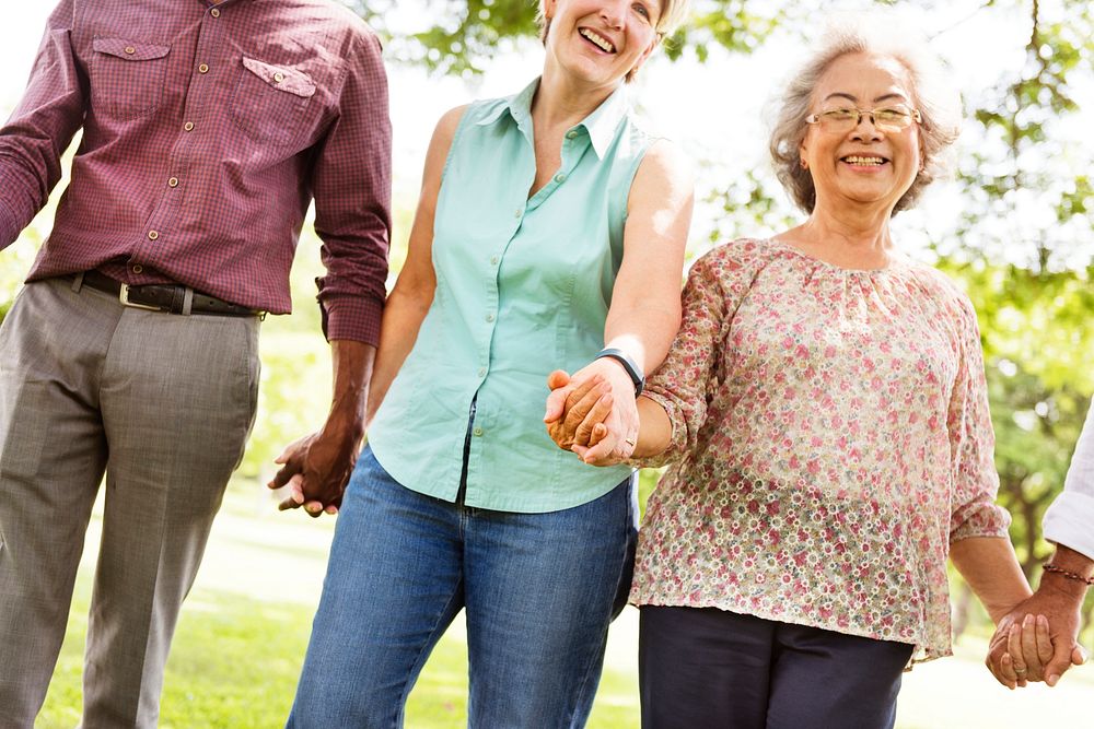 Diversity Friendship Older Elderly Pensioner Concept