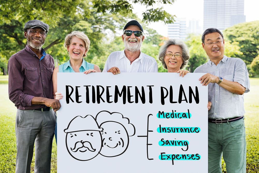 Retirement Plan Senior People Graphic Concept