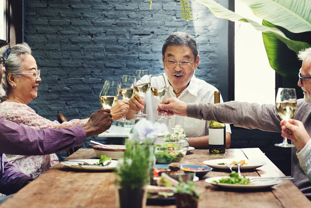 Group of Senior Retirement Meet up Happiness Concept