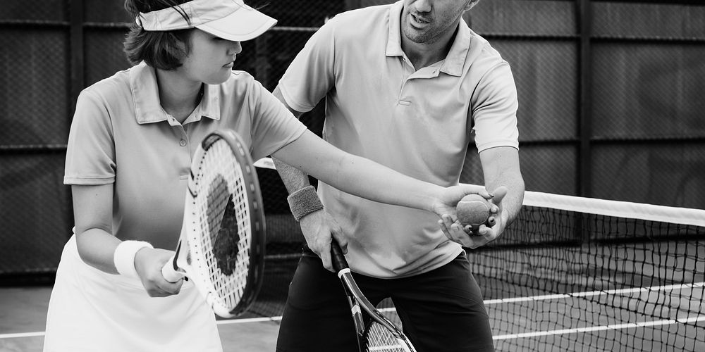 Tennis Coaching Trainer Training Exercise Active Concept