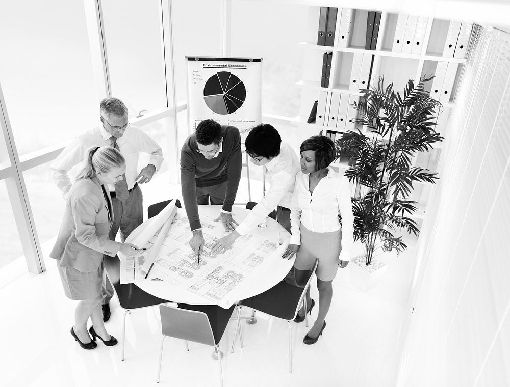 Business people working in an office
