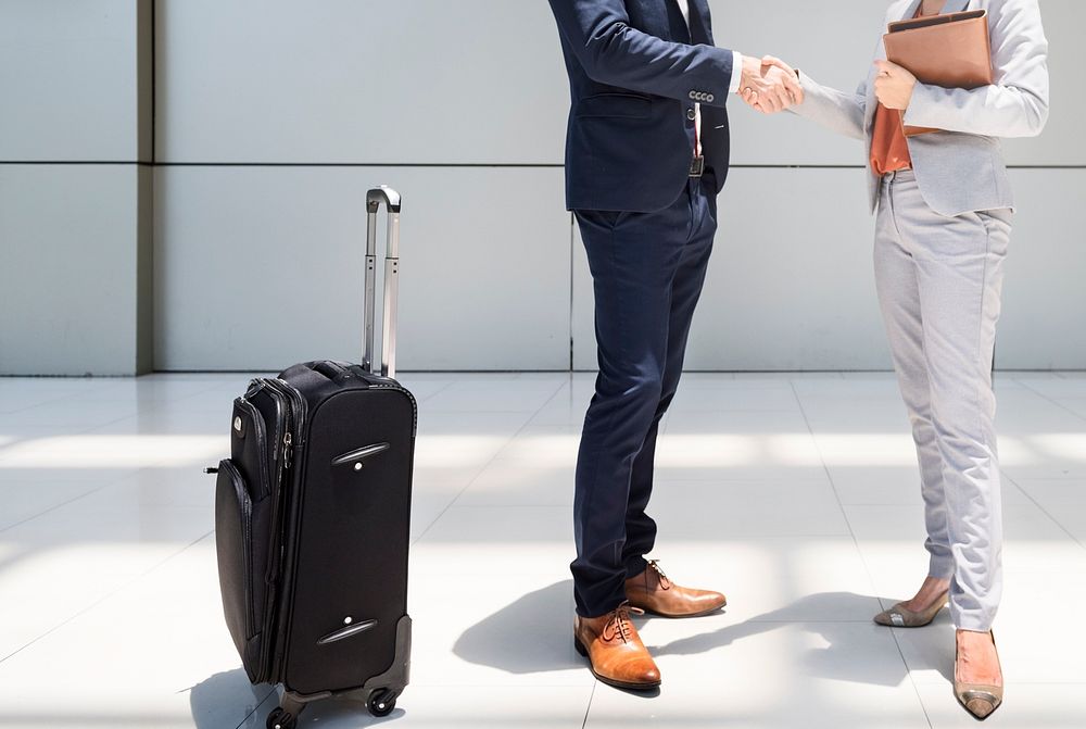 Handshake Greeting Corporate Business Travel People Concept