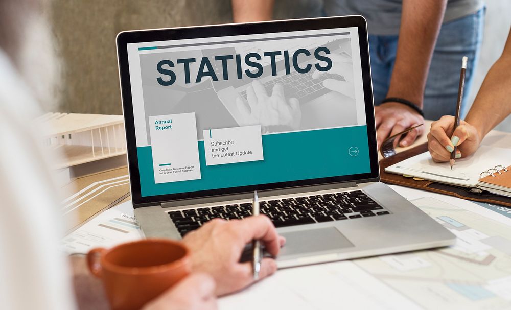 Results Statistic Research Data Analysis Concept