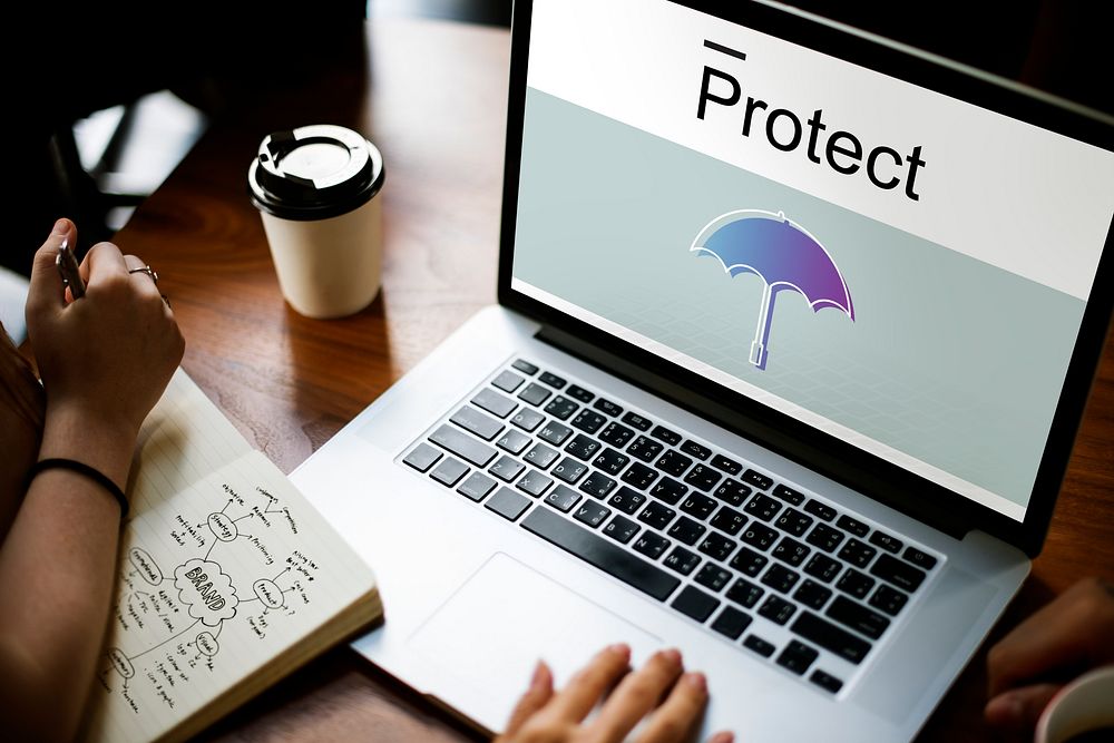 Protect Guard Security Umbrella Graphics Icons Symbols