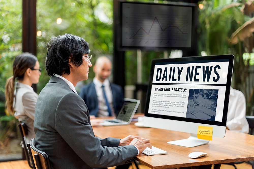 Daily News Announcement Information Report Concept